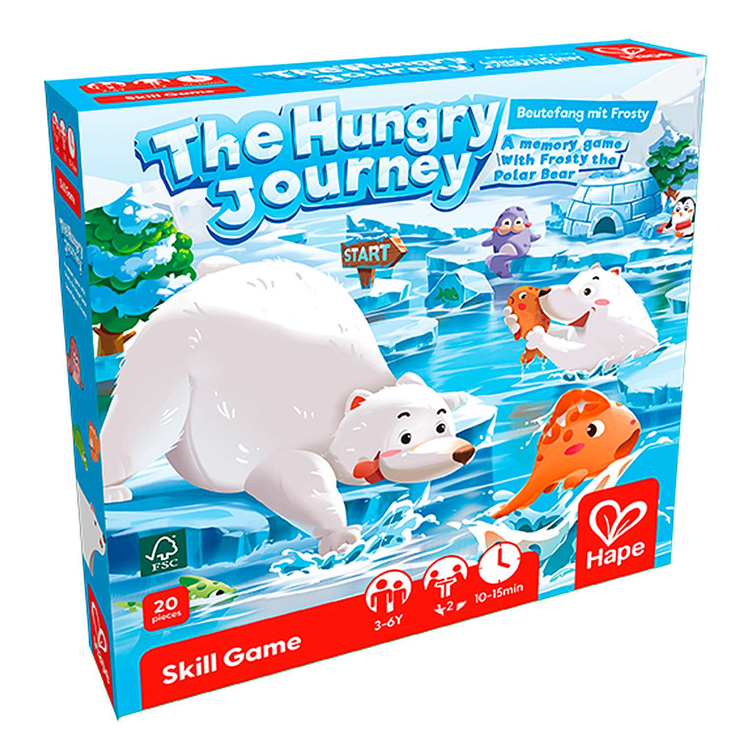 Детская настольная игра Hape Голодный медвежонок серия пора играть - фото 1