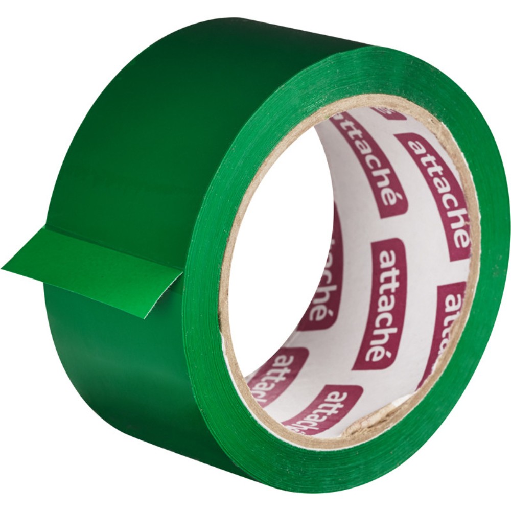 Клейкая лента Attache упаковочная 48 мм х 66 метров 45 мкм зеленый 3 шт - фото 2