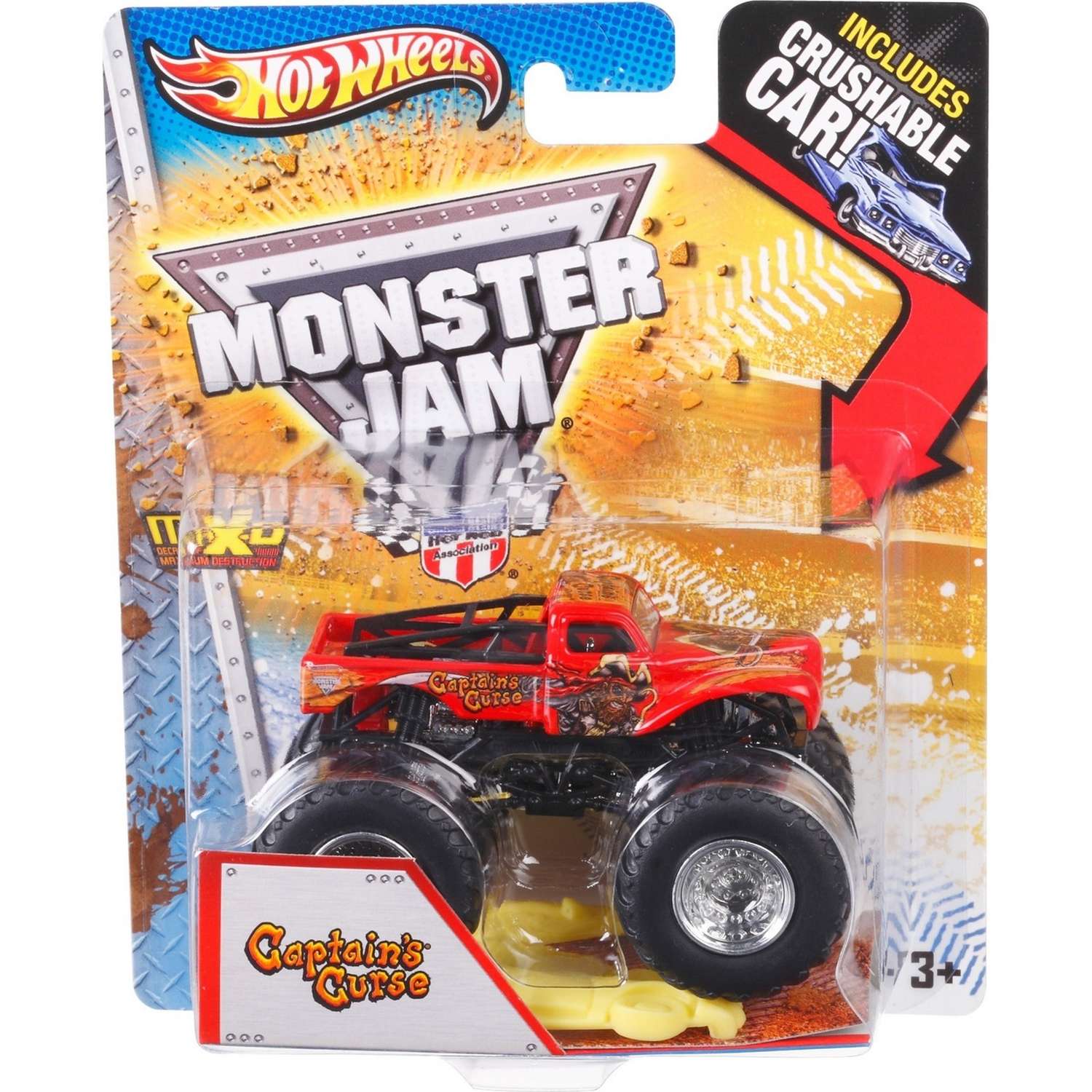 Машина Hot Wheels Monster Jam 1:64 Проклятие капитана W2396 21572 - фото 2