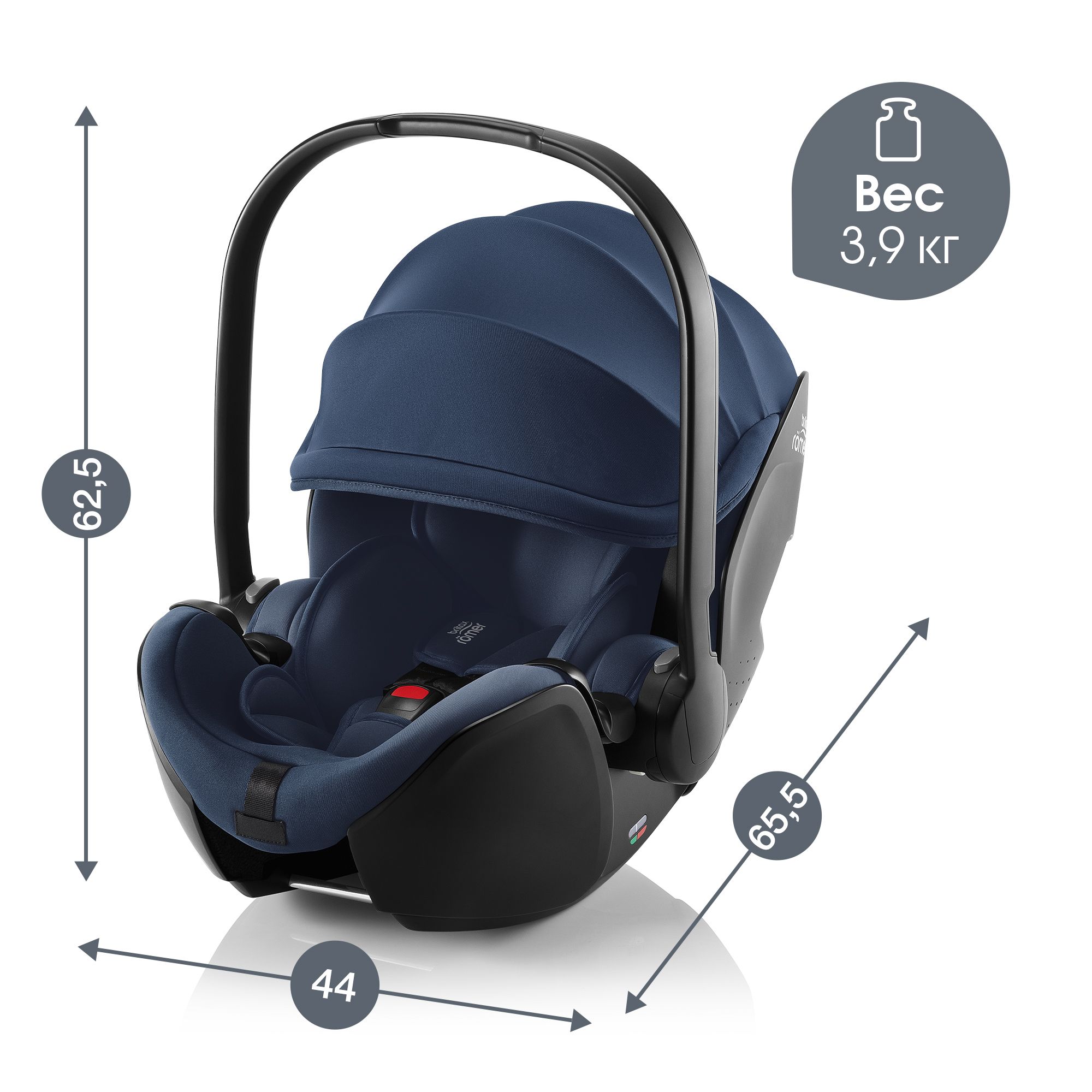 Детское автокресло Britax Roemer BABY-SAFE PRO Night Blue для новорожденных - фото 12