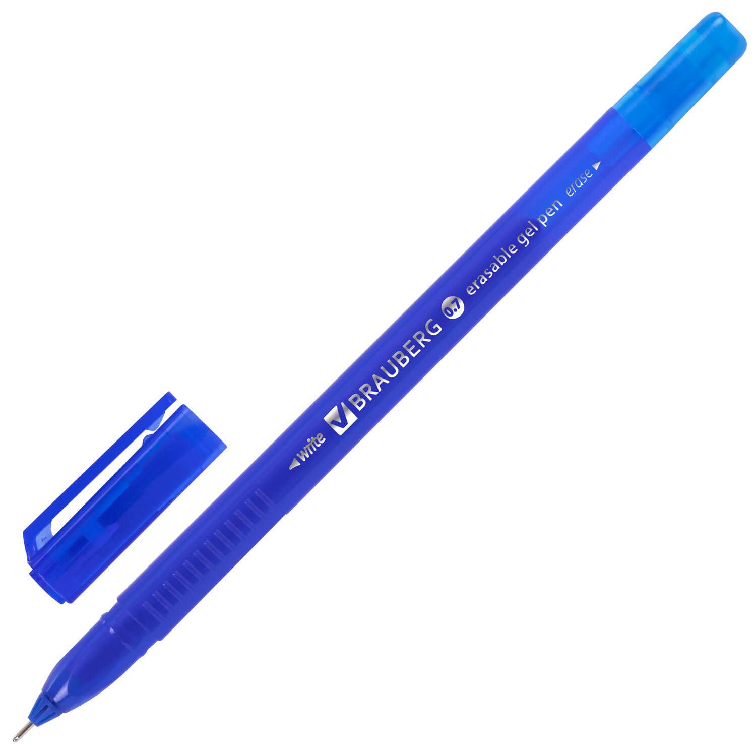 Ручки гелевые Brauberg пиши стирай набор 12 штук синие - фото 1