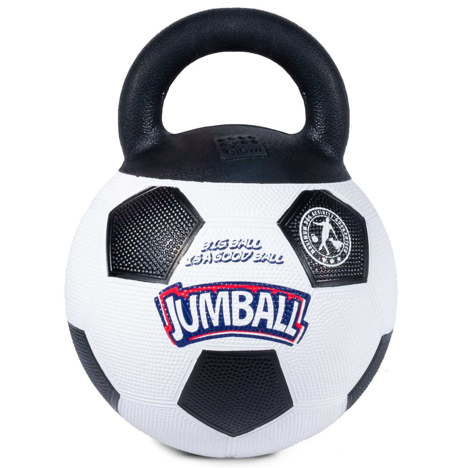 Игрушка для собак GiGwi Мяч футбольный c ручкой Белый - фото 1