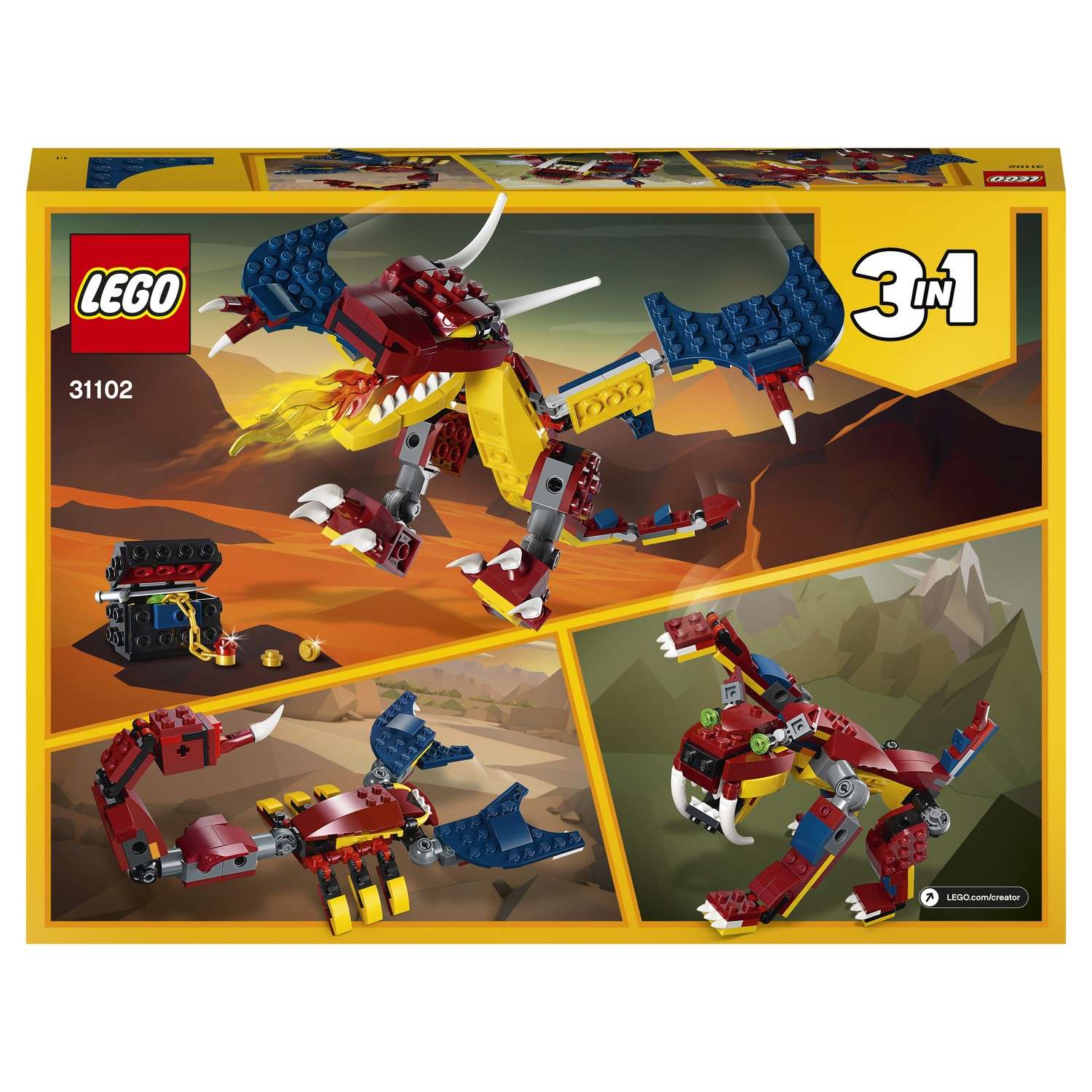 Конструктор LEGO Creator Огненный дракон 31102 - фото 3