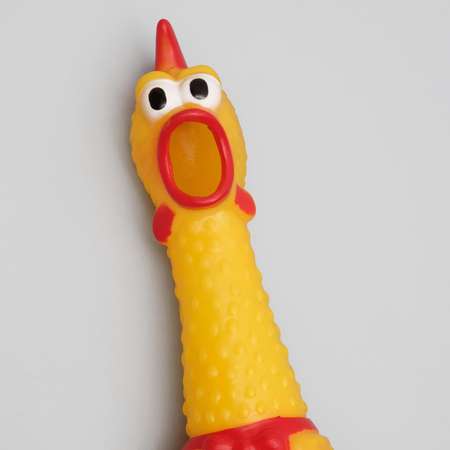Игрушка для собак Пижон резиновая с пищалкой «Задумчивая курица» 28 см