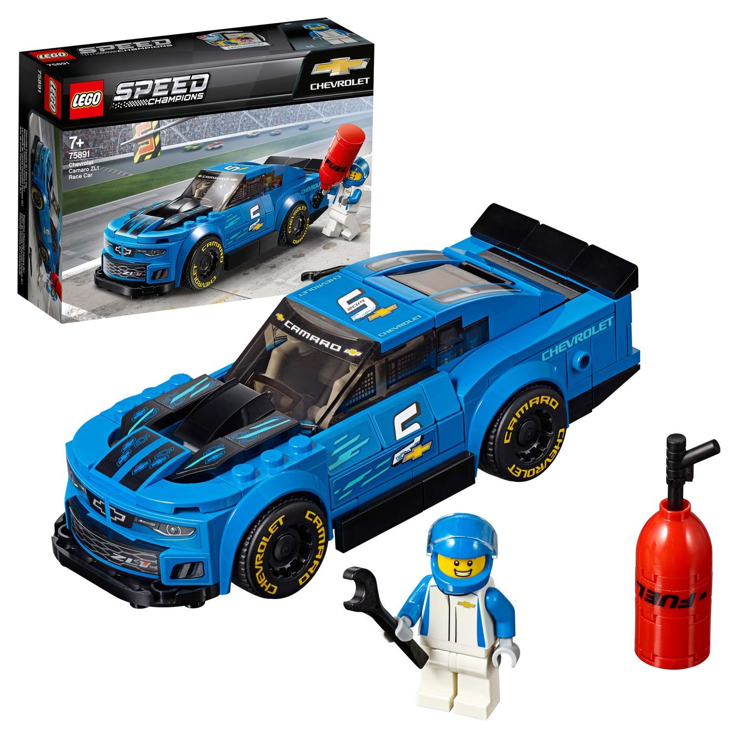 Конструктор LEGO Speed Champions Гоночный автомобиль Chevrolet Camaro ZL1 75891 - фото 1