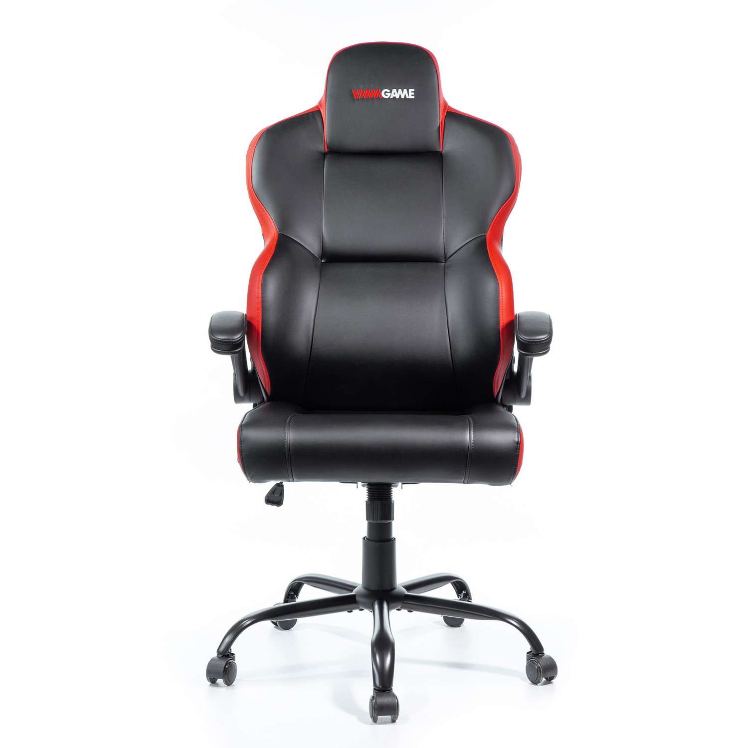 Кресло компьютерное VMMGAME UNIT кожа Черно - красный - фото 2