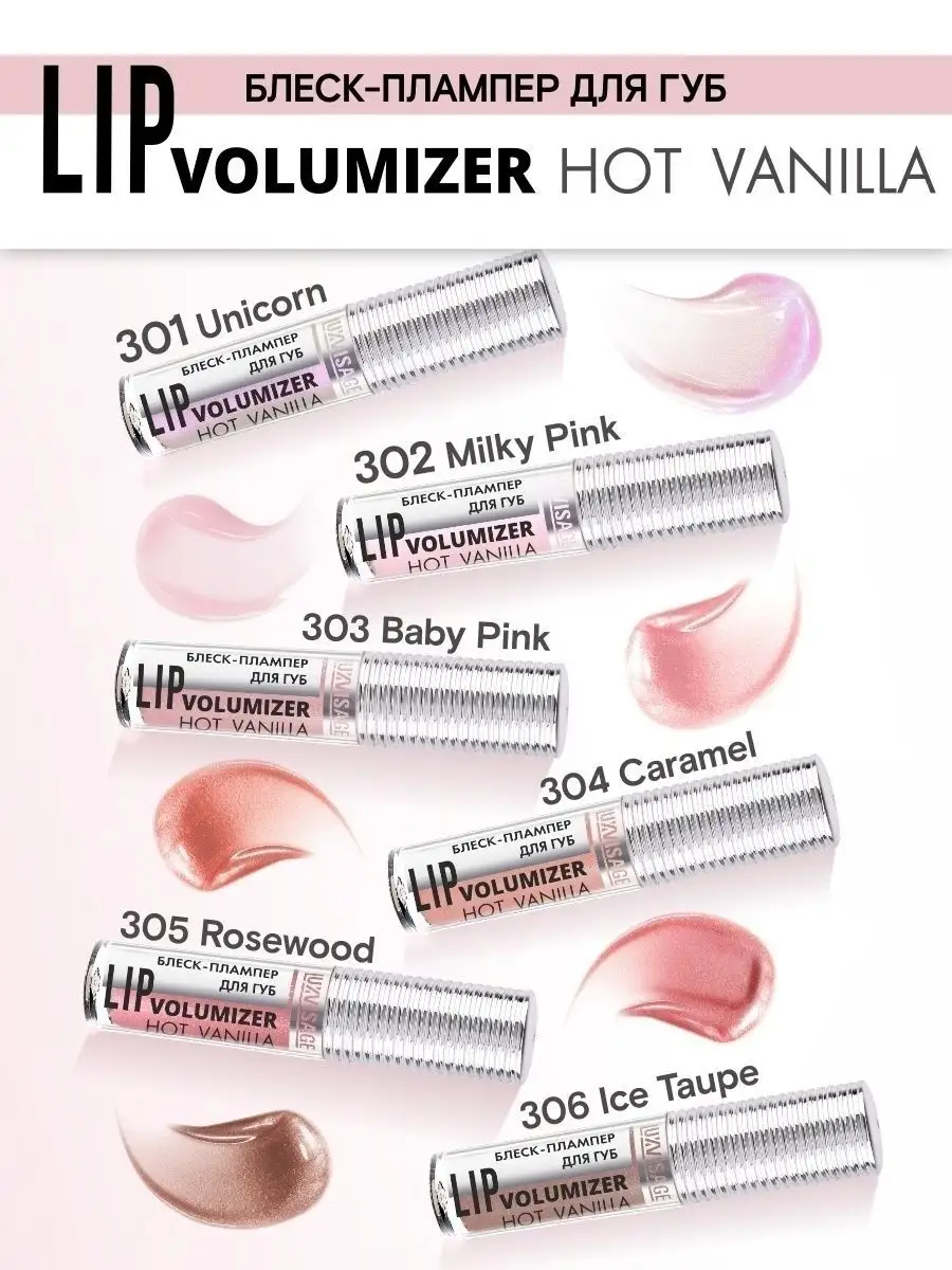Блеск для губ Luxvisage LIP volumizer hot vanilla тон 305 Rosewood - фото 8