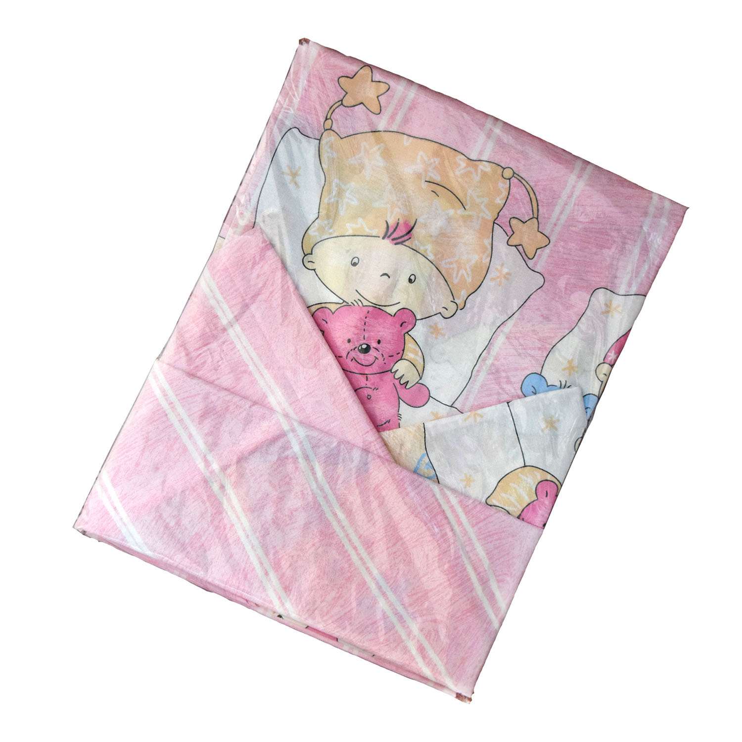 Комплект постельного белья L'Abeille Детки 2предмета Розовый 2901 - фото 3