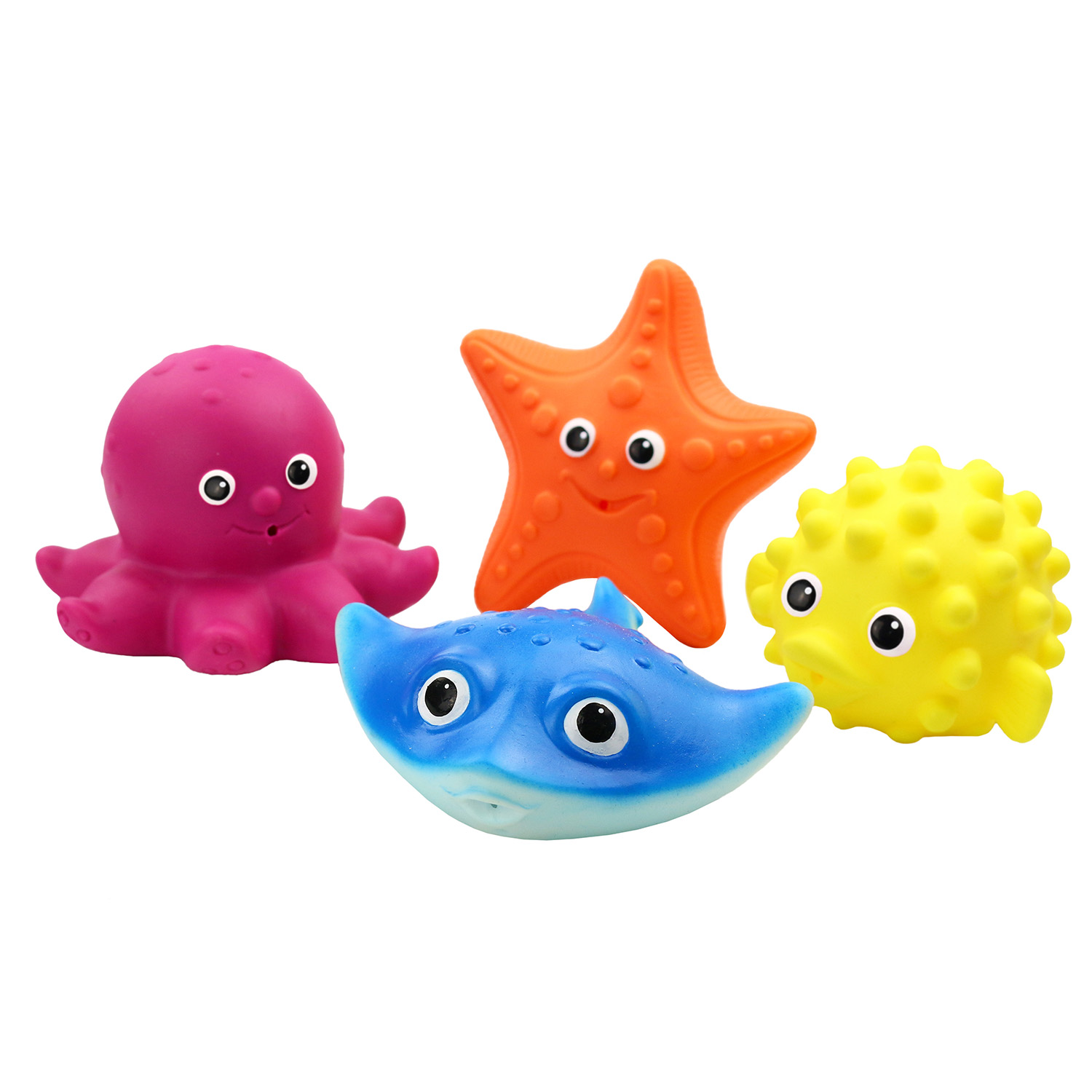 Набор игрушек для купания ВЕСНА № 6 Морские обитатели 4 фигурки - фото 1
