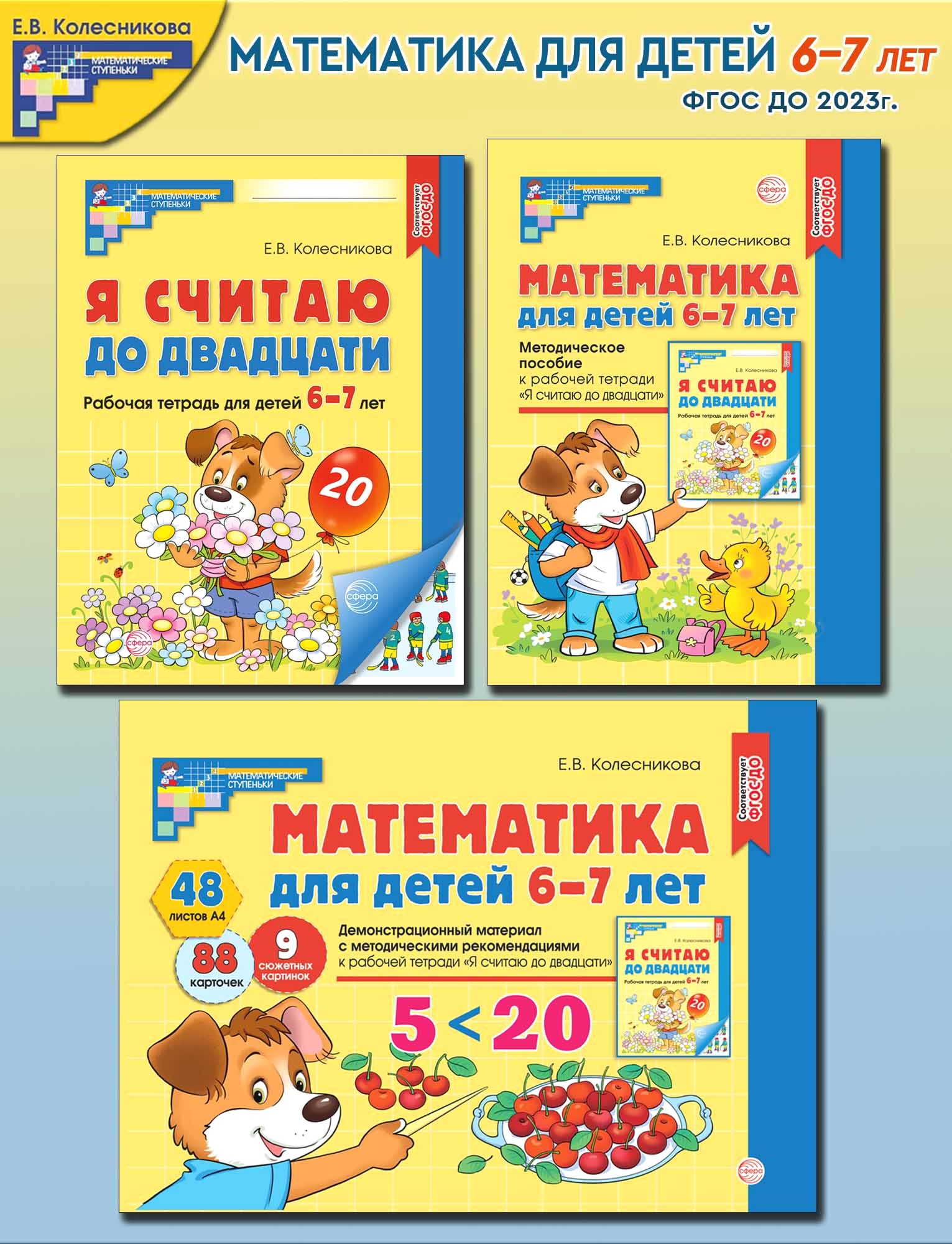 Книги ТЦ Сфера Математические ступеньки 6-7 лет №1