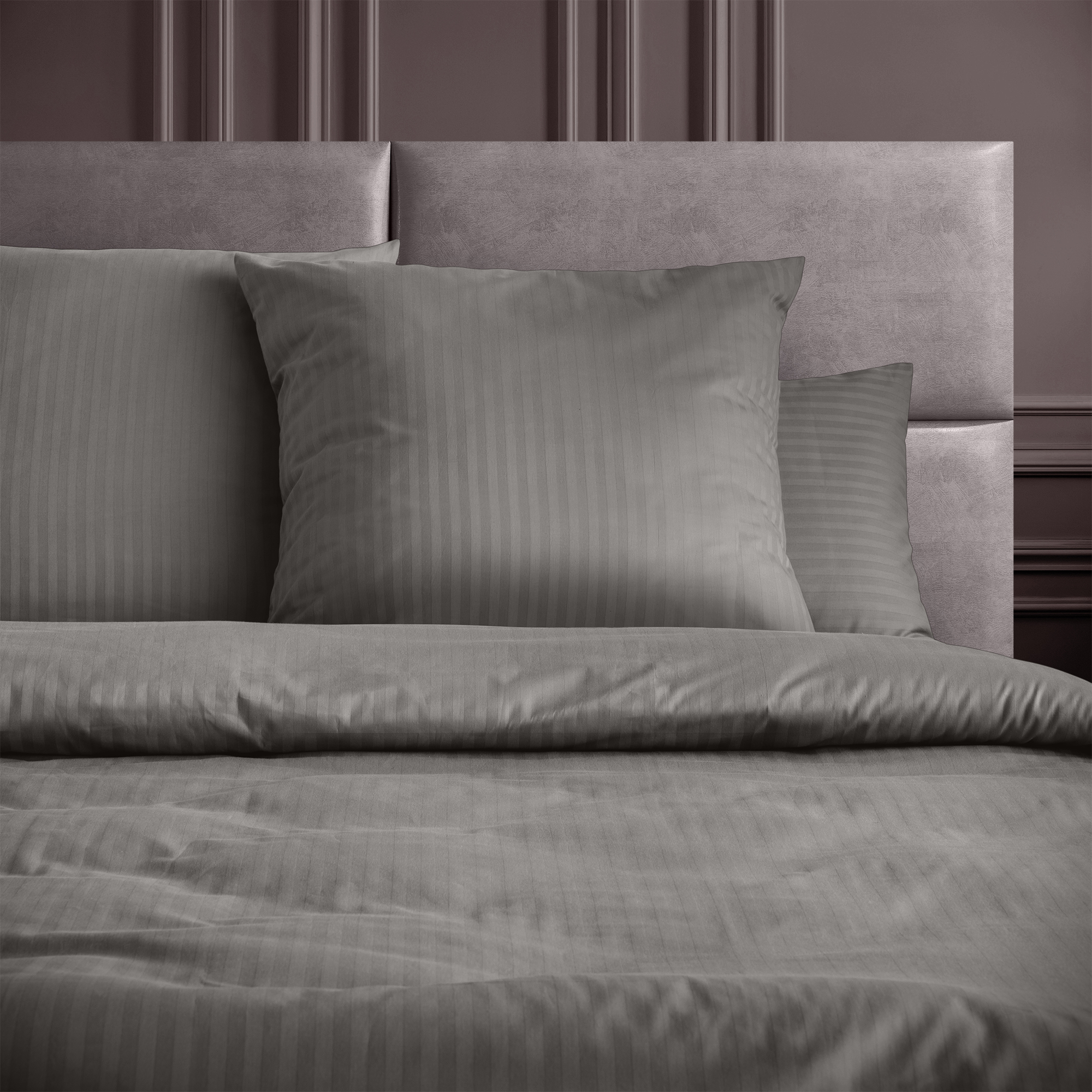 Комплект постельного белья Verossa 2.0СП Gray страйп-сатин наволочки 70х70см 100% хлопок - фото 3