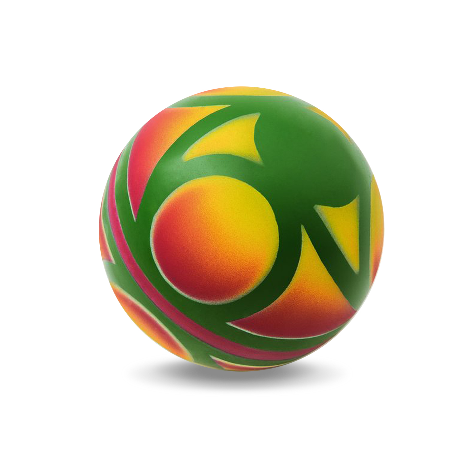 Мяч ЧАПАЕВ диаметр 100 мм Вертушок зеленый красный желтый - фото 2