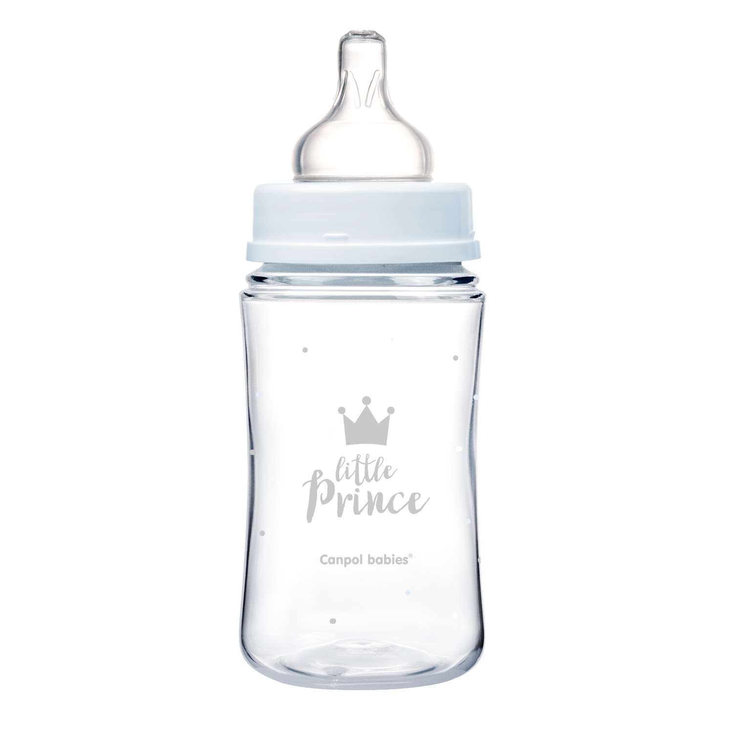 Бутылочка для кормления Canpol Babies EasyStart Royal Baby PP с широким горлышком 240мл с 3месяцев Голубой - фото 2