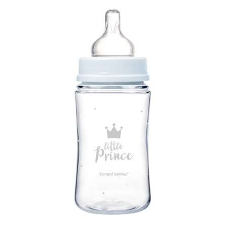 Бутылочка для кормления Canpol Babies EasyStart Royal Baby PP с широким горлышком 240мл с 3месяцев Голубой