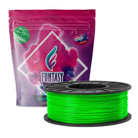 Пластик в катушке Funtasy PLA 1.75 мм 1 кг цвет зеленый