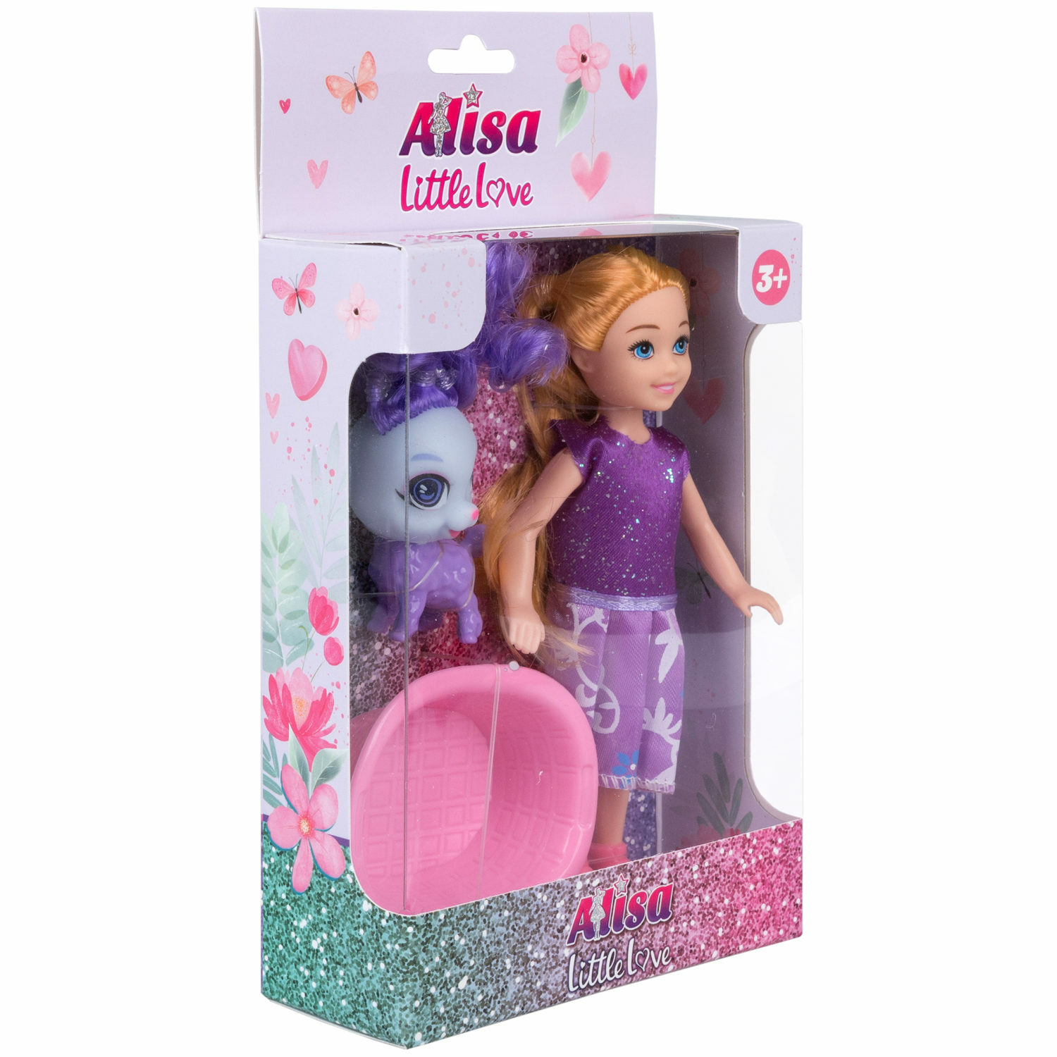 Кукла детская 1TOY Alisa Little Love с аксессуарами питомцем блондинка с длинными волосами 14 см Т24383 - фото 7