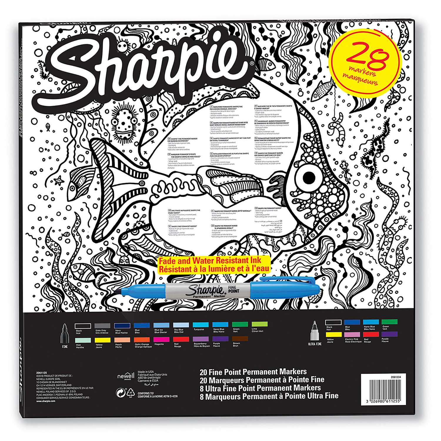 Набор для творчества PAPER MATE Sharpie Рыба 28цветов 1400745 - фото 2