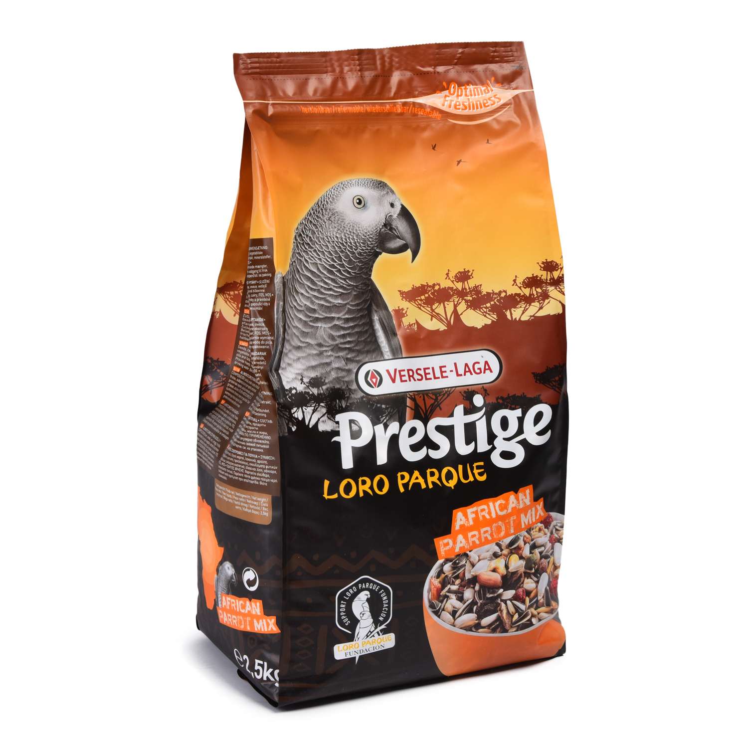 Корм для попугаев Versele-Laga Prestige Premium African Parrot Loro Parque Mix крупных 2.5кг - фото 1