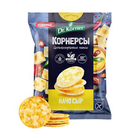 Чипсы DrKorner кукурузно-рисовые с сыром начо 14 шт. по 50 гр.