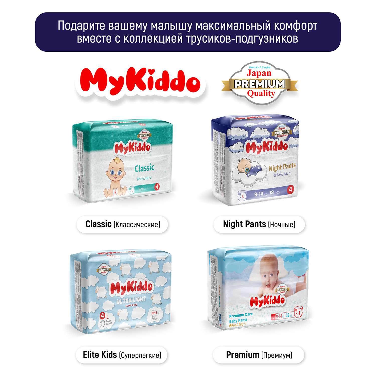 Подгузники-трусики MyKiddo Night M 6-10 кг 4 упаковки по 19 шт - фото 12