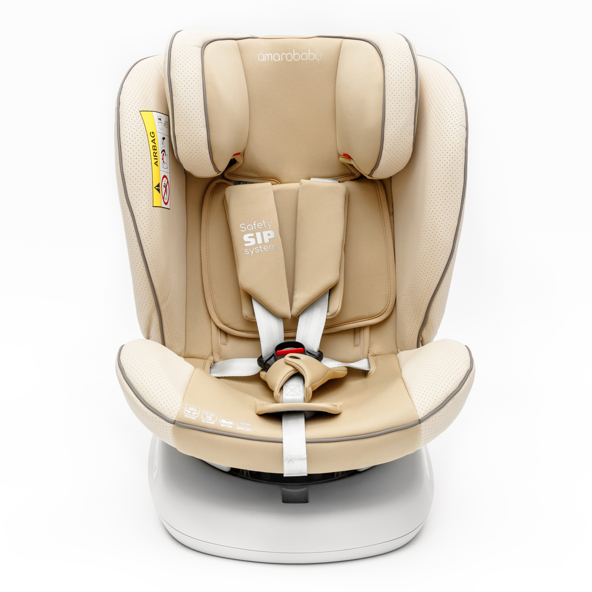 Автокресло Amarobaby Сhampion Isofix класс D группа 0+/1/2/3 Бежевый - фото 18