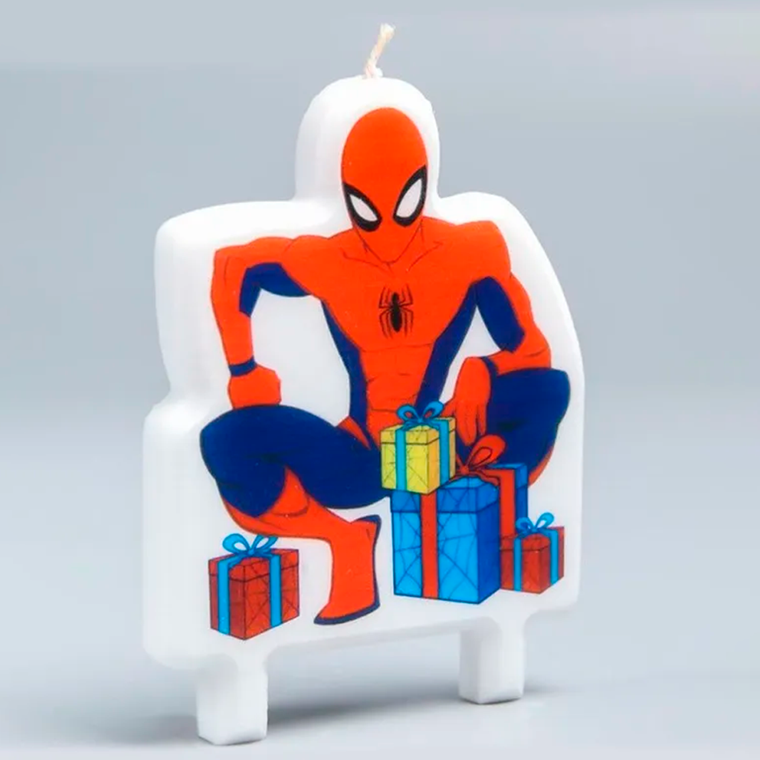 Свеча для торта Marvel парафиновая фигурная Подарки от Человека-Паука Спайдермен 78х10 см 1 шт - фото 2