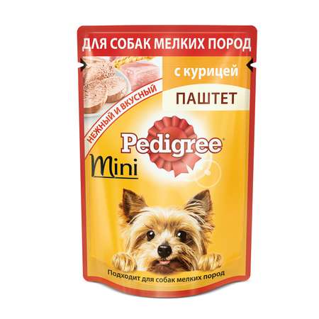 Корм для собак Pedigree для мелких пород паштет с курицей пауч 80г