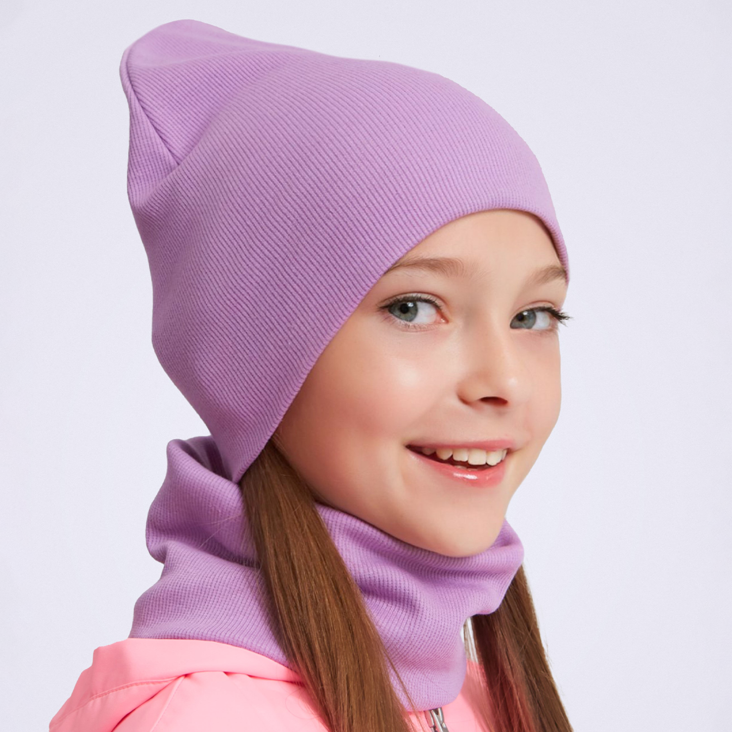 Шапка и снуд NYCkids NYC-H-69-KashG-Lilac - фото 6