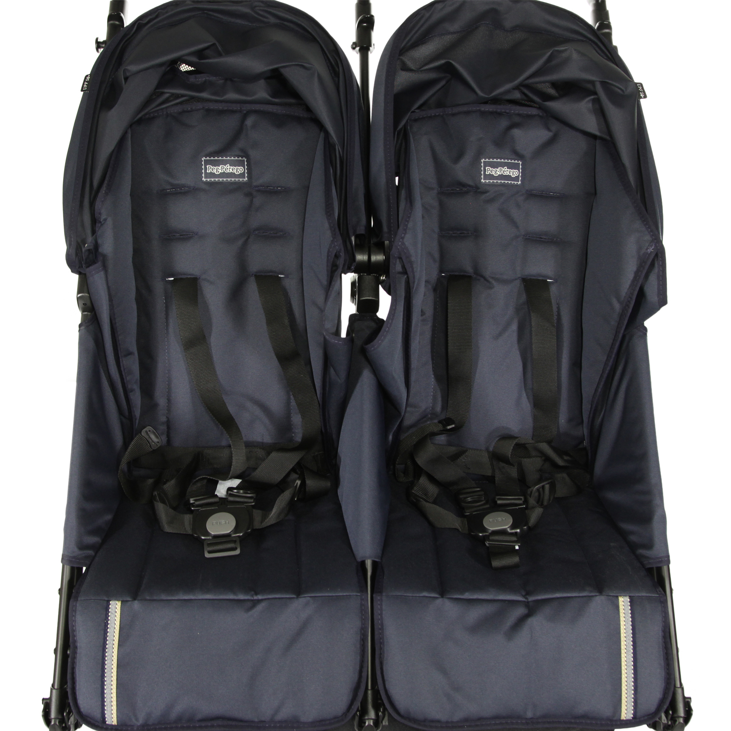 Коляска-трость для близнецов Peg-Perego Pliko Mini Twin Classic Navy - фото 18