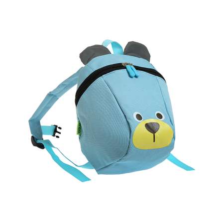 Рюкзак светоотражающий O GO Мини мишка васильковый со шлейкой и фастексом