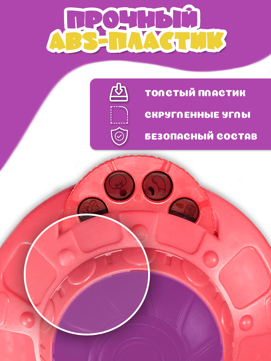 Проектор для рисования Зайка любит светодиодный детский с комплектом картинок и фломастеров розовый - фото 5