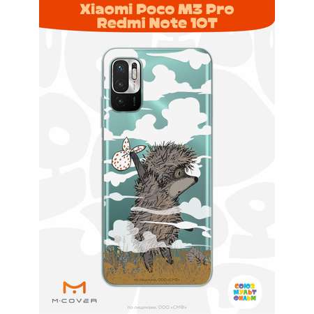Силиконовый чехол Mcover для смартфона Poco M3 Pro Redmi Note 10T Союзмультфильм Ежик в тумане и дымка