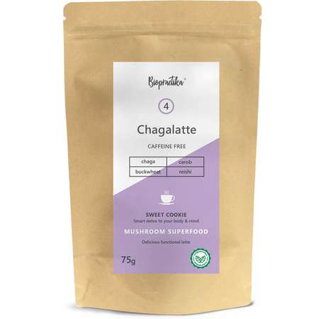 Напиток растворимый Biopractika Chagalatte №4 Sweet Cookie 75 г.