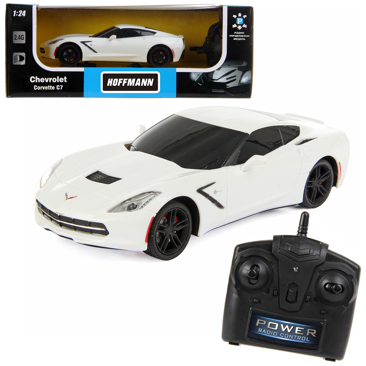 Машина радиоуправляемая HOFFMANN 1:24 chevrolet corvette c7 купить по цене  1299 ₽ в интернет-магазине Детский мир