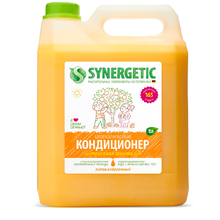 Кондиционер для белья SYNERGETIC Цитрусовая фантазия 5 л