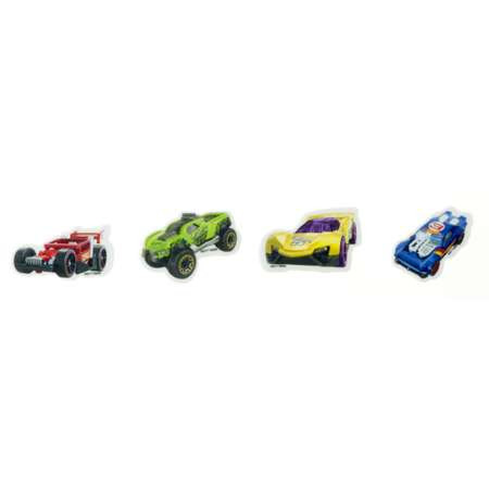 Набор ластиков Kinderline Hot Wheels фигурные 4шт HWFS-UA1-ERCOL-BL4