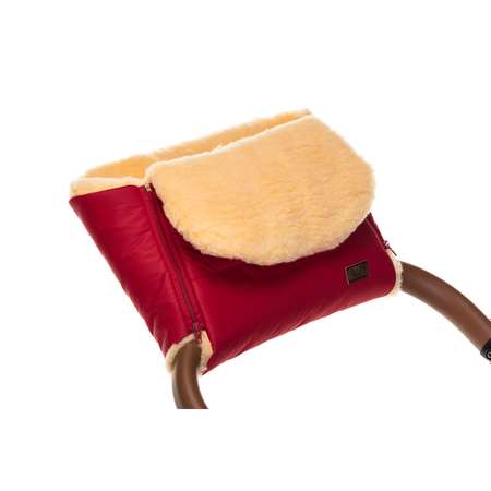 Муфта для коляски Nuovita меховая Vichingo Pesco Красный