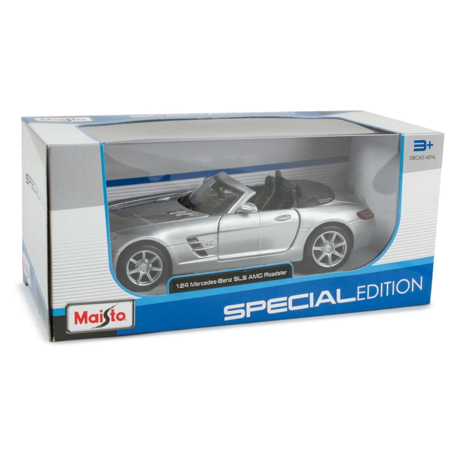 Автомобиль MAISTO Mercedes Sls Amg Roadster 1:24 серебряный 31272 - фото 4