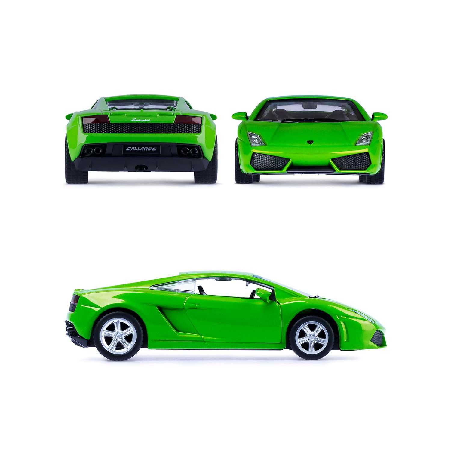 Машинка металлическая АВТОпанорама игрушка детская Lamborghini Gallardo LP560-4 1:43 зеленый JB1200136 - фото 4