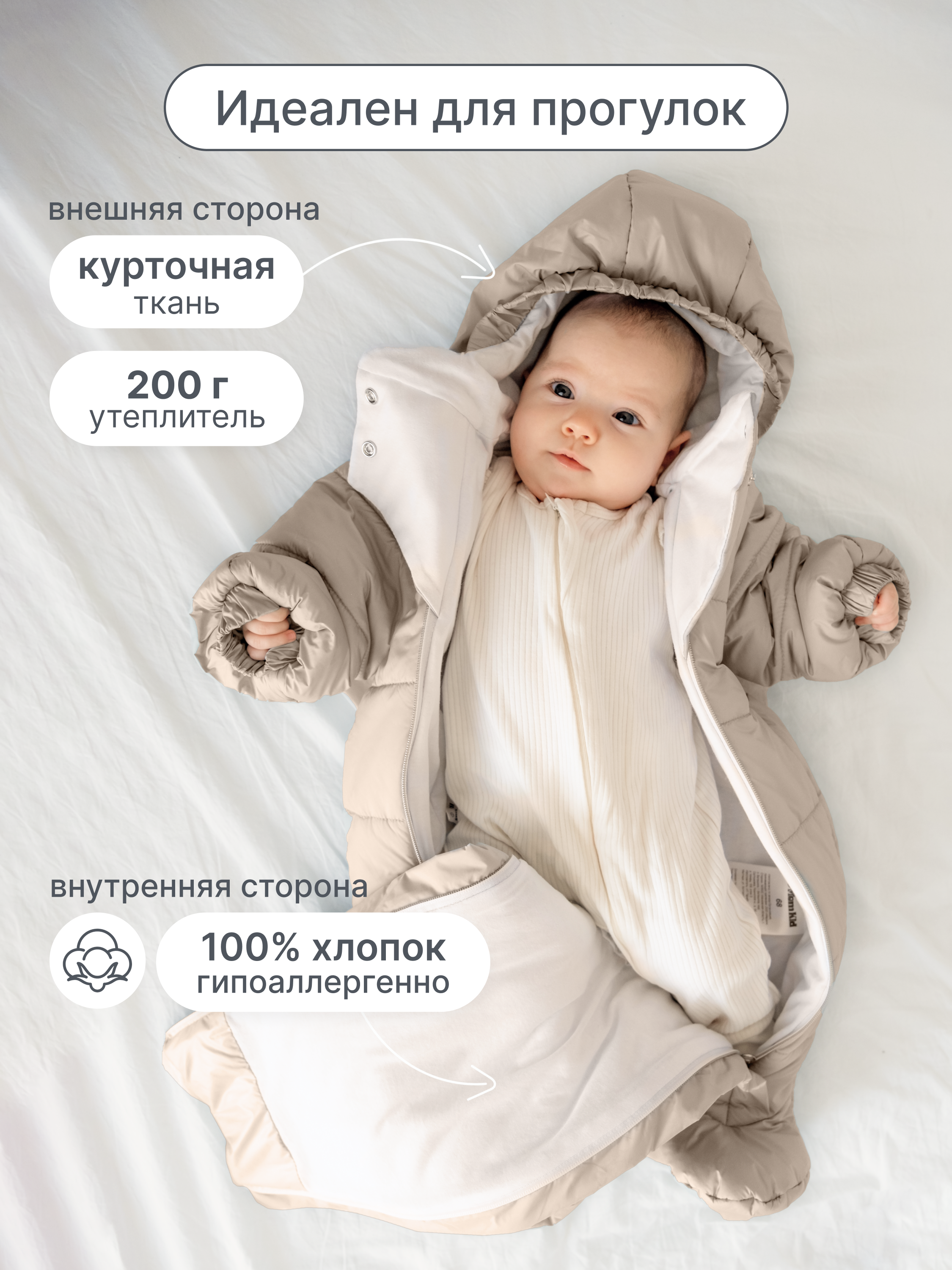 Комбинезон демисезонный MomKid Tiny-LB - фото 3