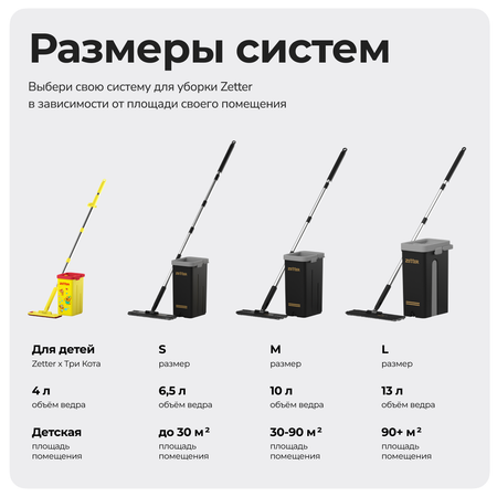 Система для уборки ZETTER S (6,5 л)