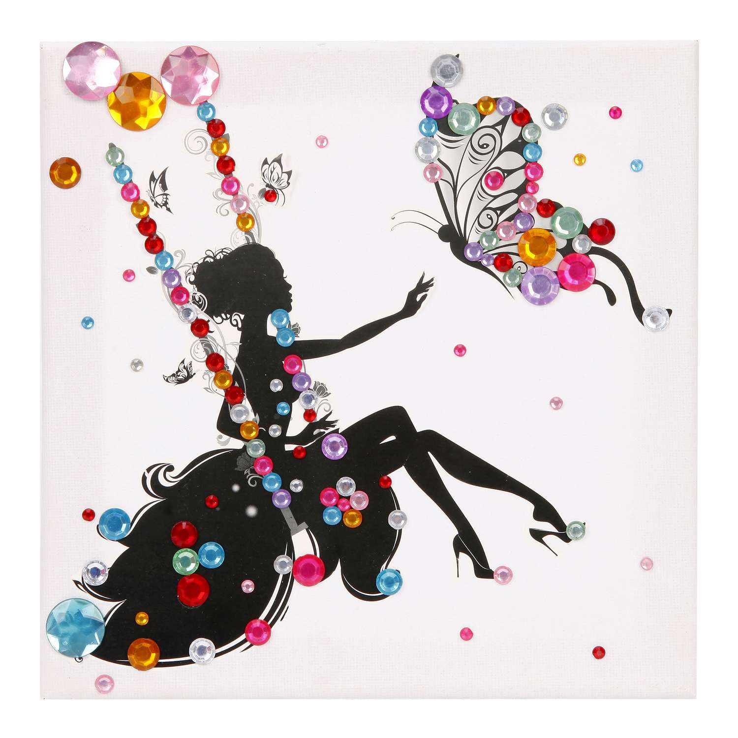 Алмазная картина Color Puppy холст на подрамнике Принцесса на качелях 20*20 см - фото 2