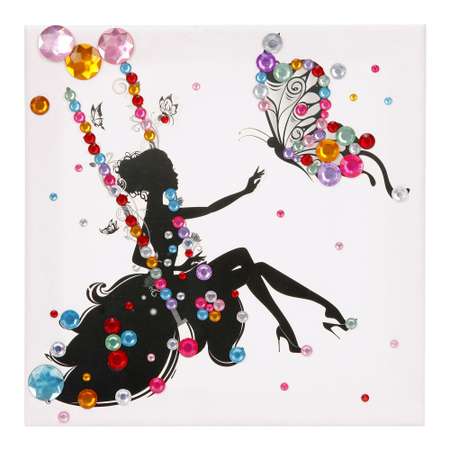 Алмазная картина Color Puppy холст на подрамнике Принцесса на качелях 20*20 см