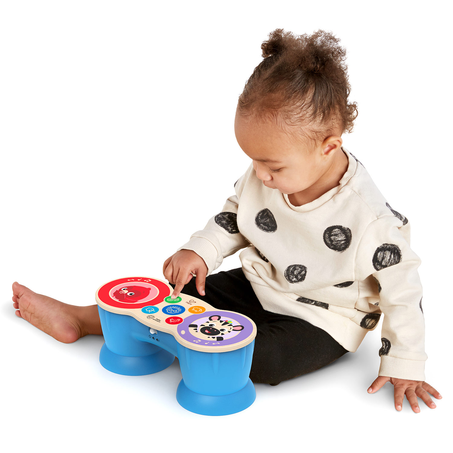 Серия Волшебное прикосновение HAPE Музыкальная игрушка для малышей Барабан сенсорный 12610_HP - фото 4