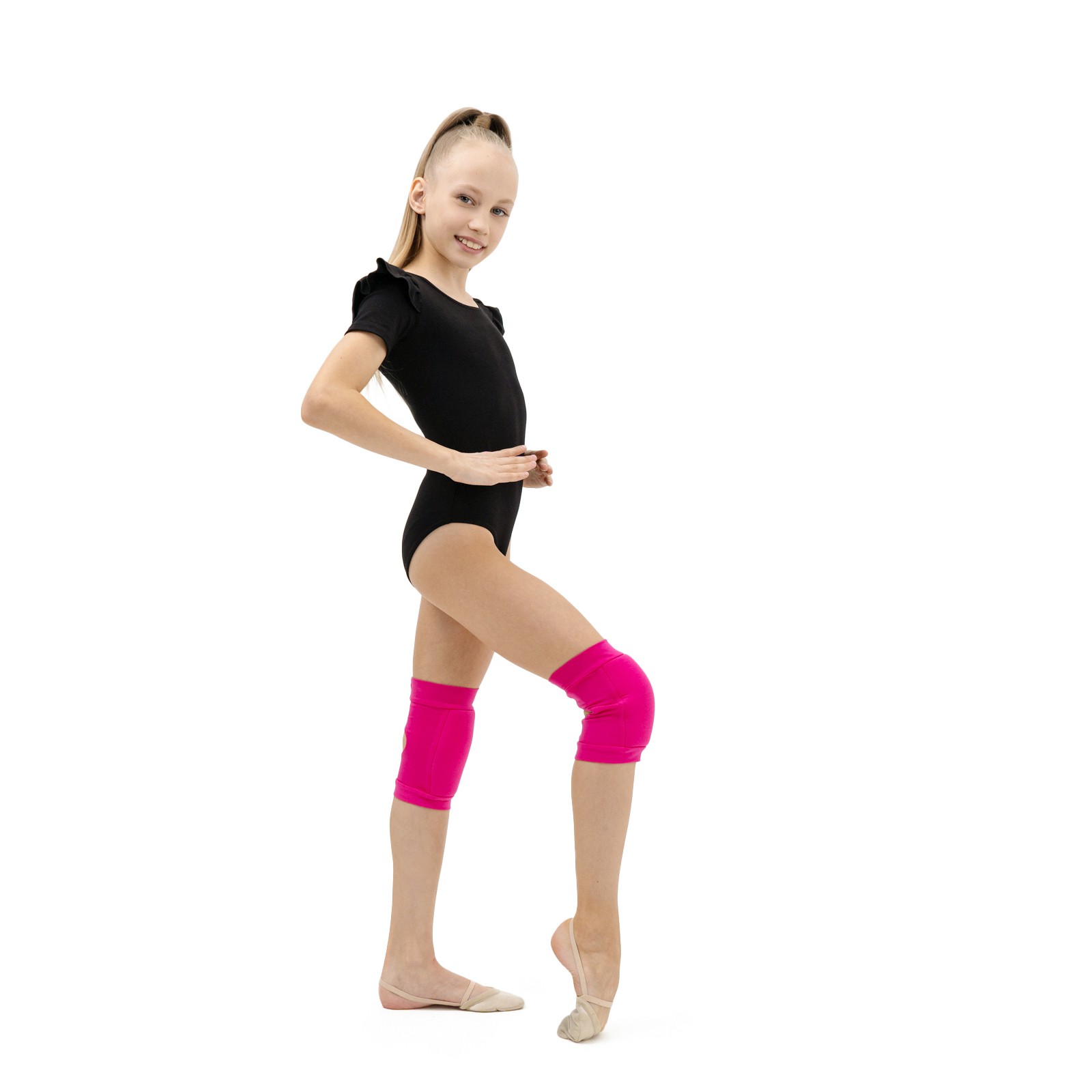 Наколенник Grace Dance для гимнастики и танцев с уплотнителем. размер S. 7-10 лет. цвет фуксия - фото 3