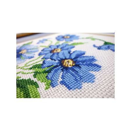 Набор для вышивания РС Студия крестом 733 (Т30) Синие цветочки 29х20см