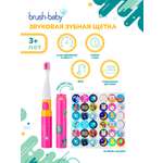 Зубная щетка электрическая Brush-Baby Go-Kidz Pink звуковая от 3 лет розовая