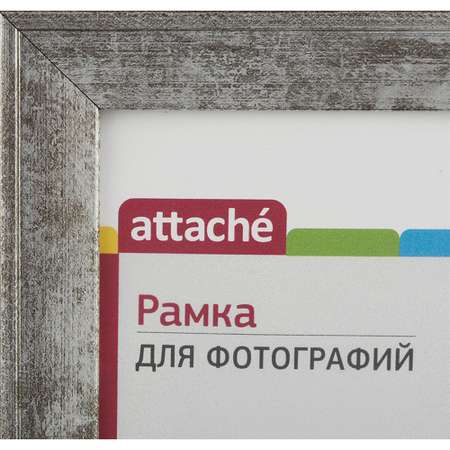 Рамка Attache 21х30 пластик багет ширина 25 мм высота 14 мм серебро