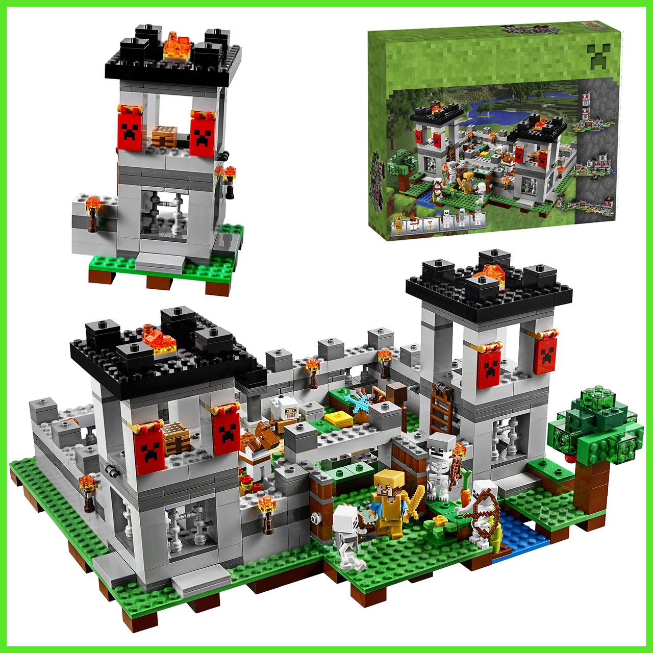 Игрушка LX Конструктор Minecraft Крепость Стива 984 деталей - фото 2