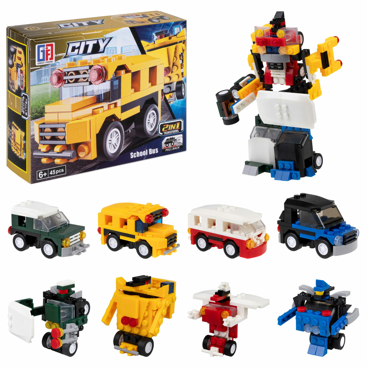 Конструктор 1TOY Blockformers Городские службы Автомобиль синий - фото 10